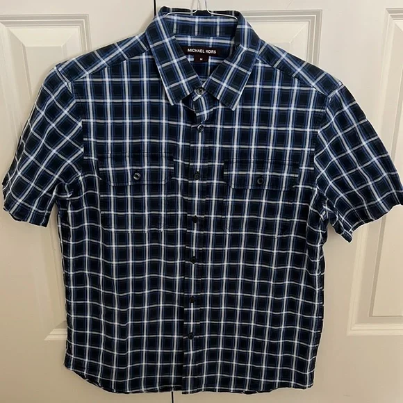 Michael Kors | Shirts | Michael Kors Mens Short Sleeved Button Down Front Pockets Seersucker Plaid Med | Poshmark Michael Kors | Shirts | Michael Kors Mens Short Sleeved Button Down Front Pockets Seersucker Plaid Med | Poshmark